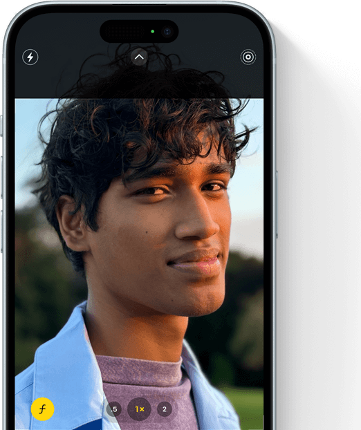 iPhone 15 showing potrait picture mode